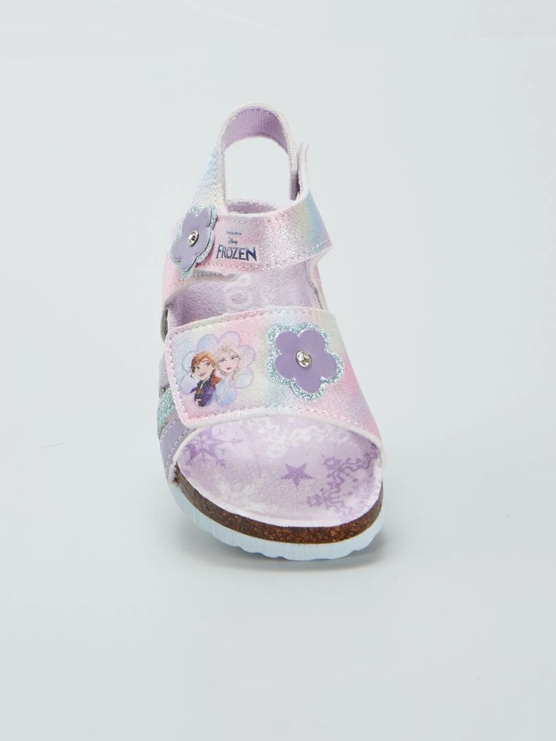 Sandales à scratchs 'Reine des Neiges'   Rose