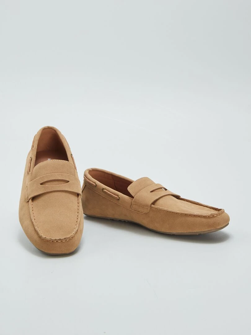 Mocassins en suédine   Marron