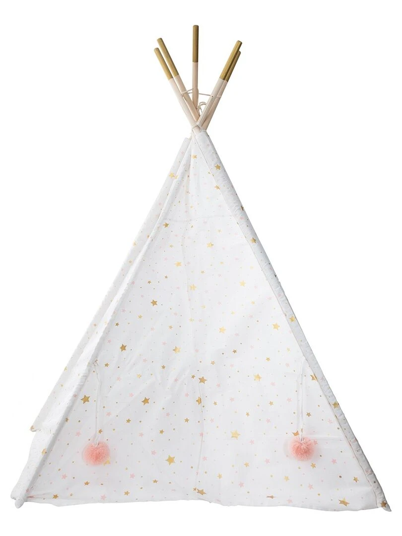 Tipi déco pour enfant h160cm blanc or   Blanc