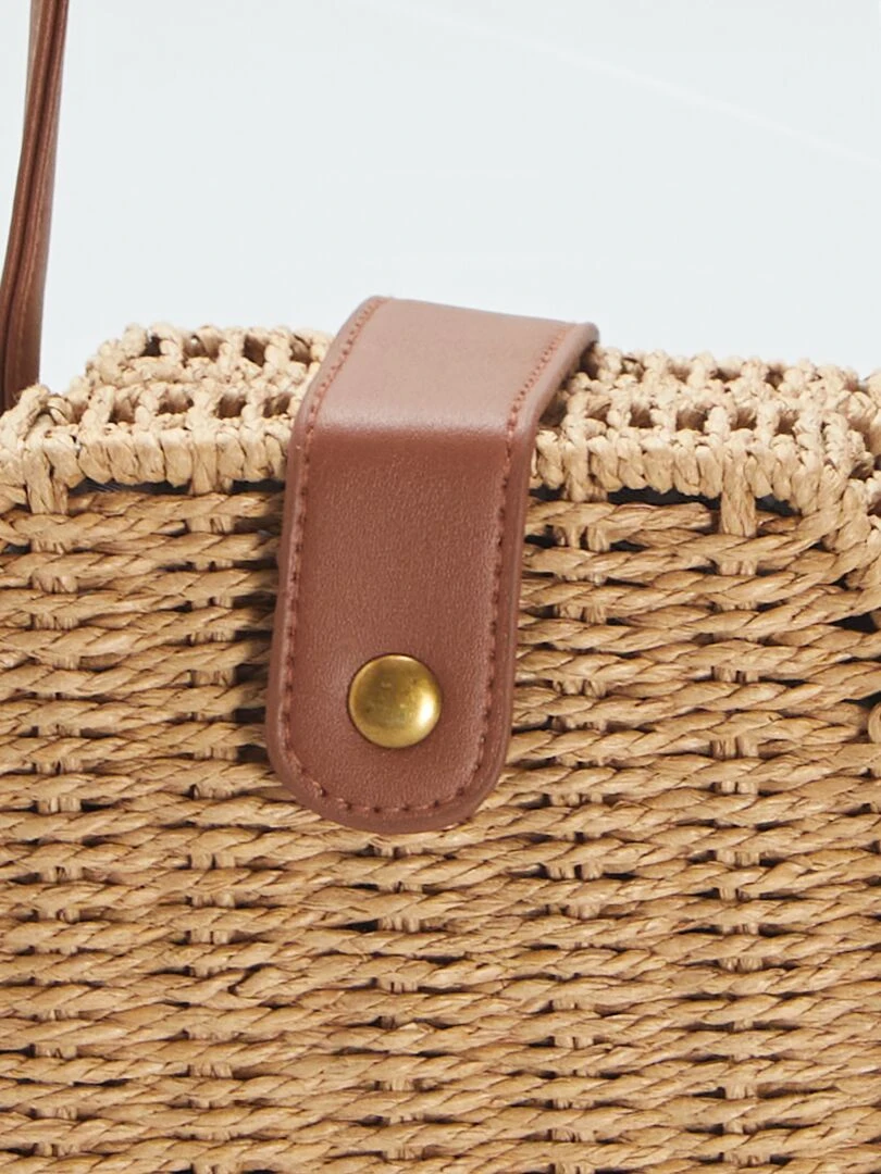 Sac panier forme hexagonale   Beige