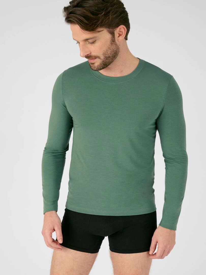 T shirt thermorégulant Damart Vert