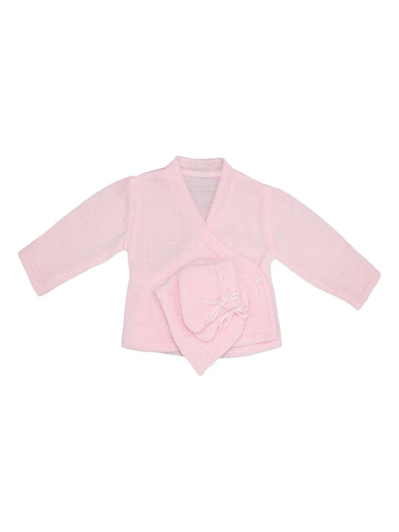 Brassière + Bonnet + Chaussons LES CHATOUNETS Rose