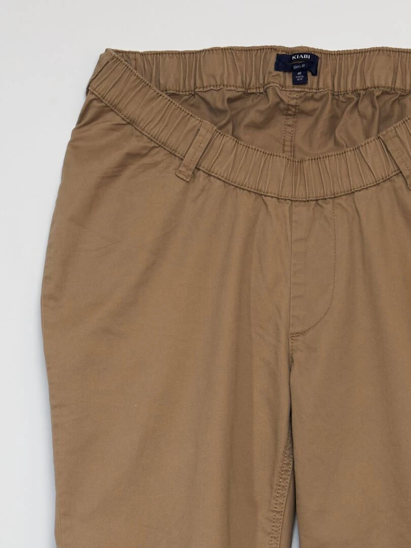 Pantalon chino slim   So Easy   Beige