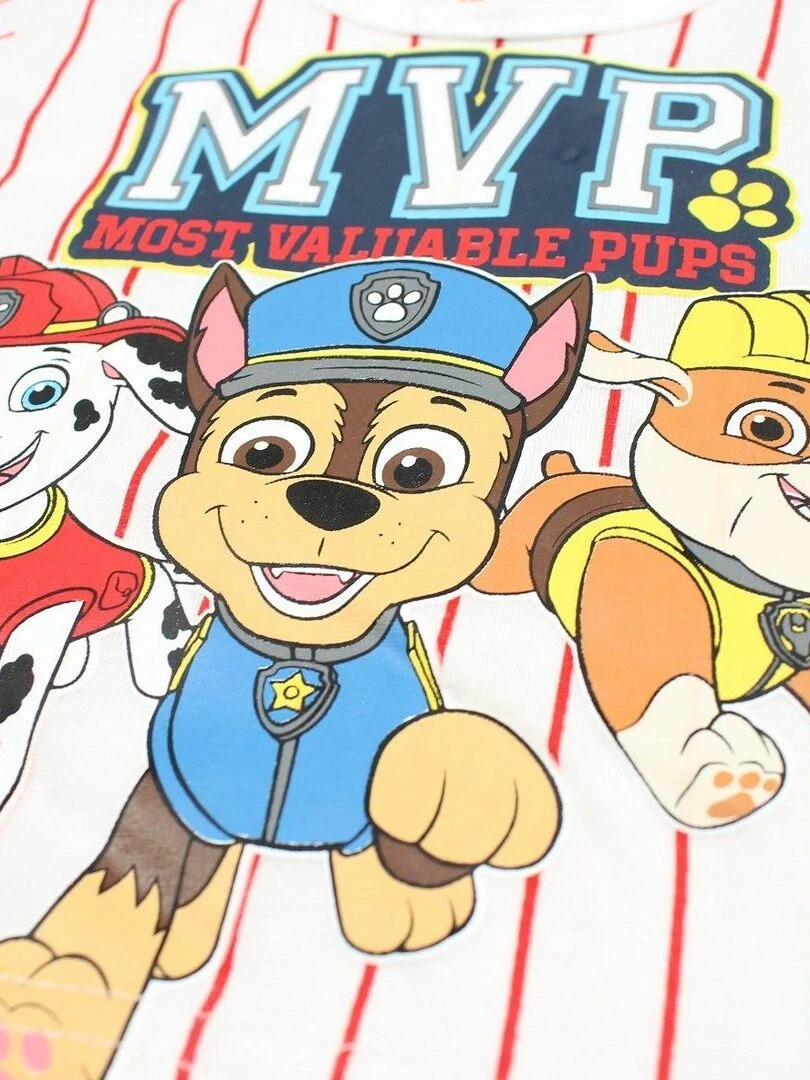 Paw Patrol   Ensemble T shirt short bébé garçon Imprimé La Pat' Patrouille   Rouge