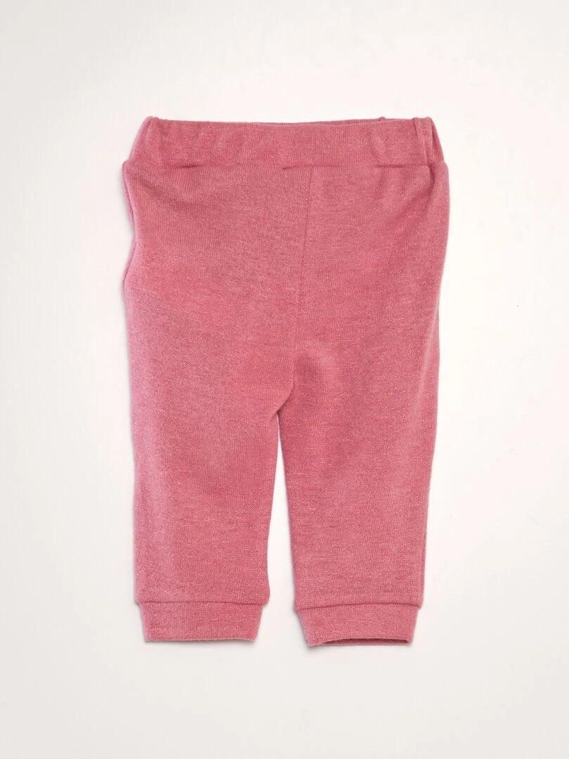 Pantalon en tricot avec lapin   Rose