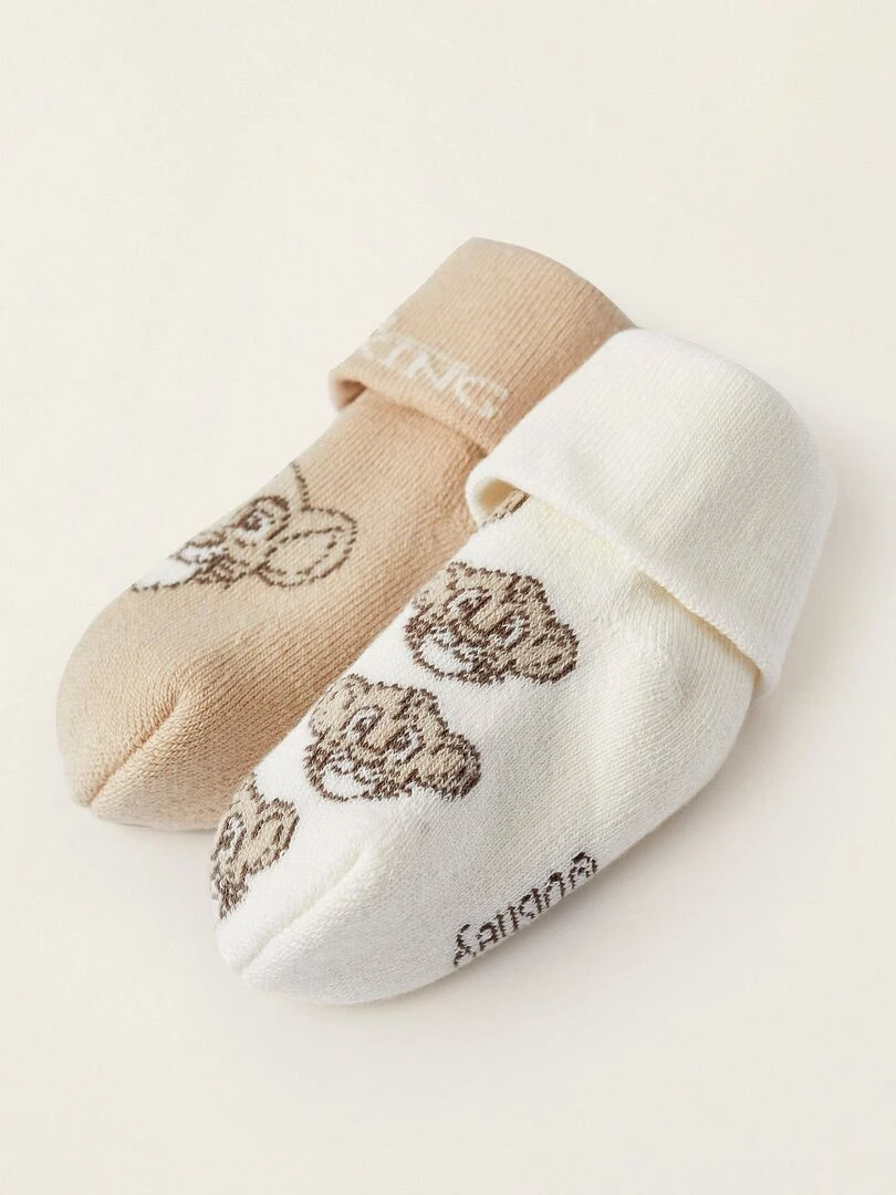 Pack 2 Paires de Chaussettes Épaisses Bébé 'Lion King' Multicolore