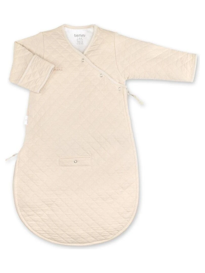 Bemini Gigoteuse avec moufles Pady quilted jersey Beige coquille