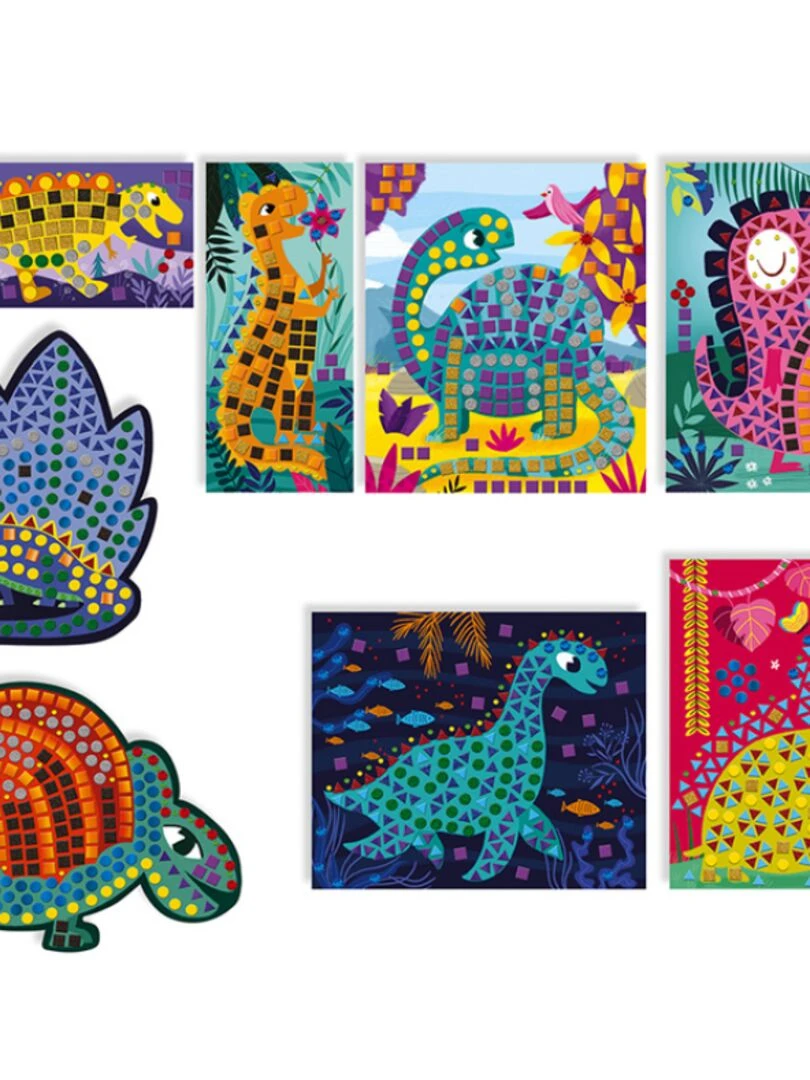 Cartes créatives Mosaïques Dinosaures Les ateliers du calme N/A