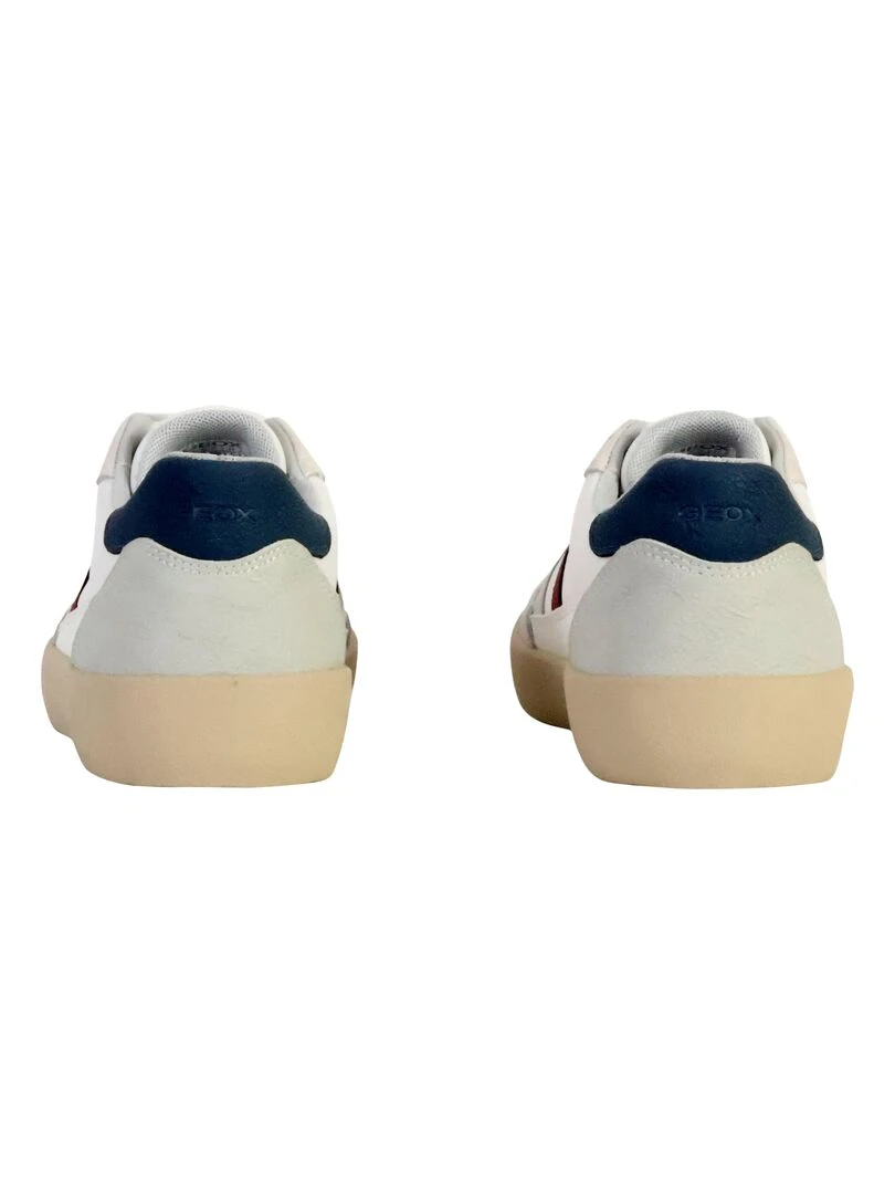 Basket Cuir Geox Affile   Blanc