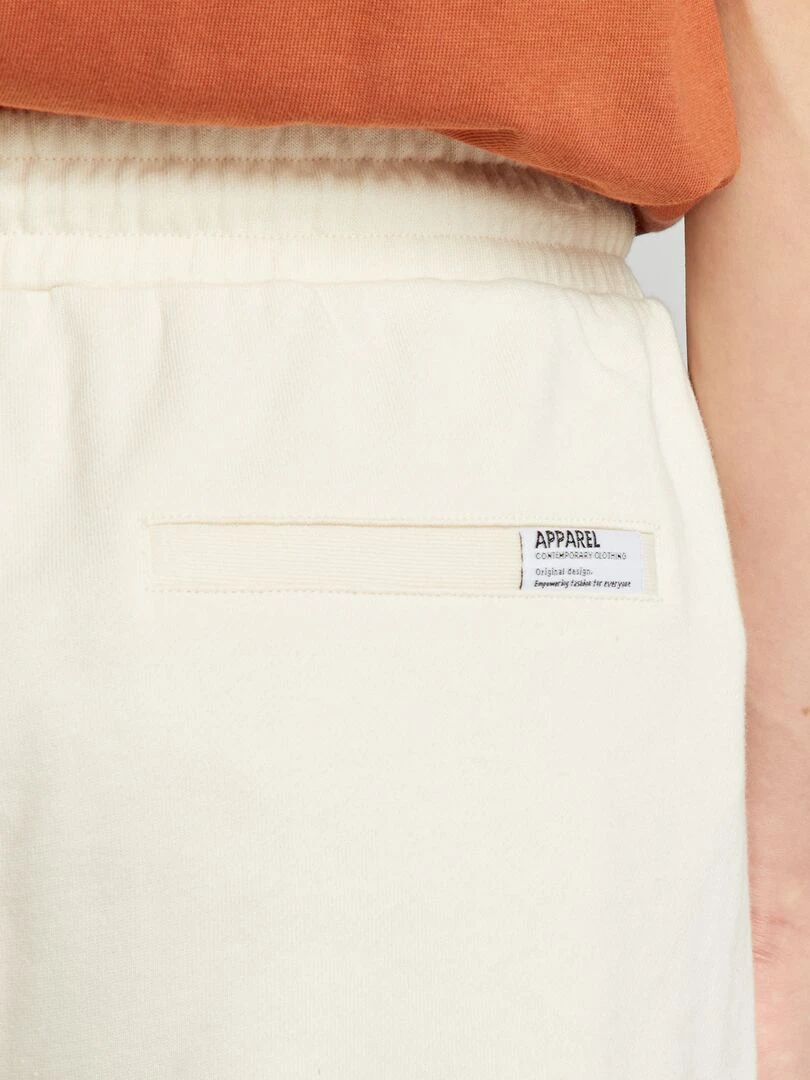 Short en molleton avec poches zippées   beige