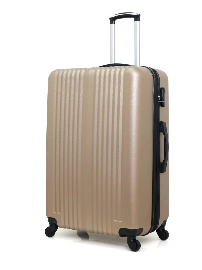 HERO VALISE GRAND FORMAT ABS LIPARI B 75 CM 4 ROUES Beige
