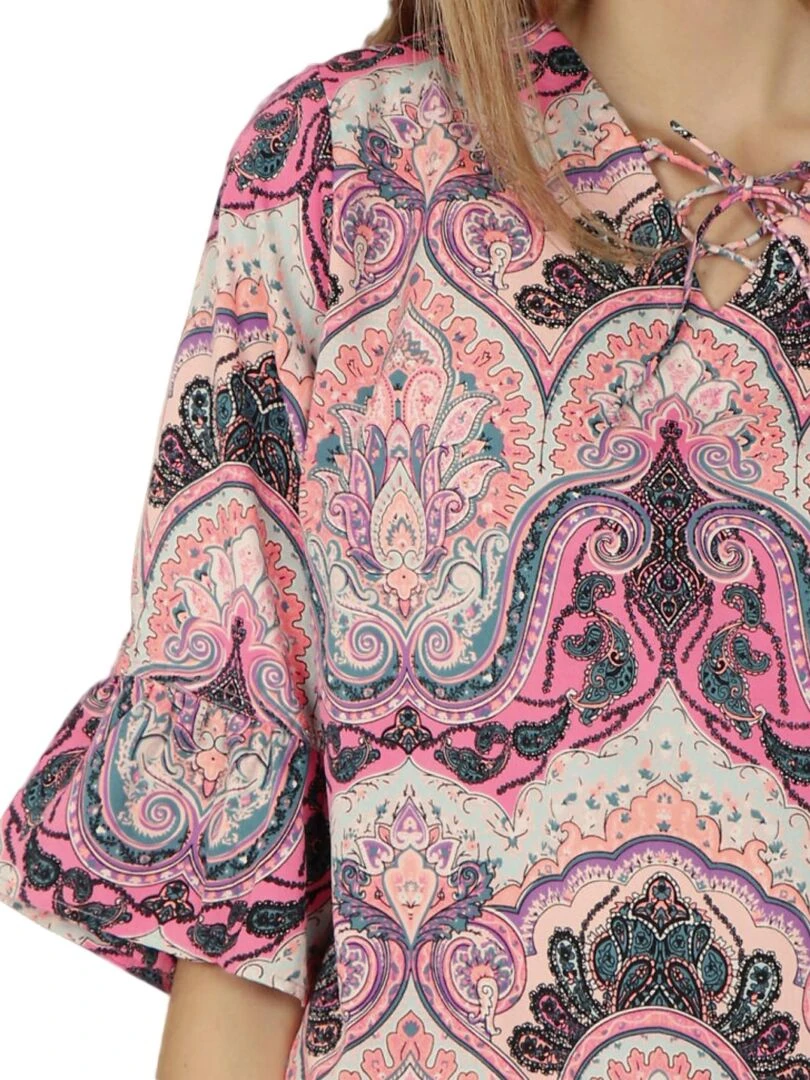 Robe de plage Cachemire rose   Rose