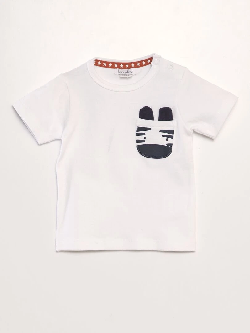 Ensemble t shirt + short   2 paires   Blanc