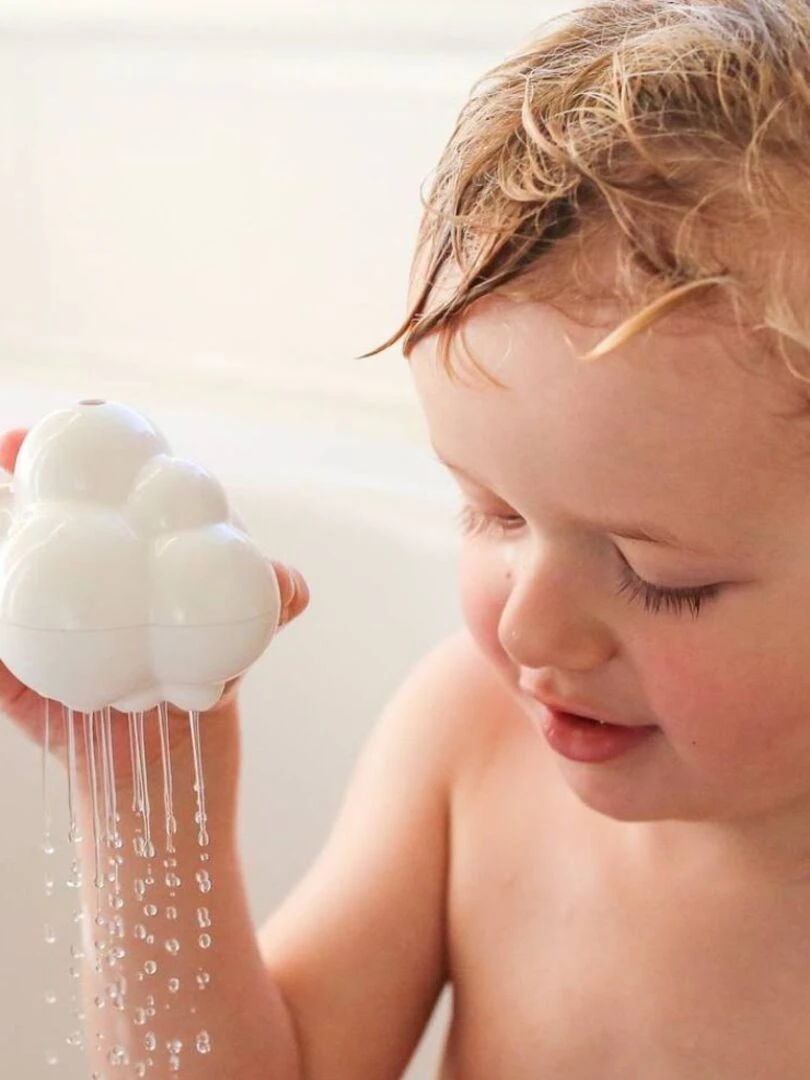 Jouet de bain Nuage de pluie blanc   Blanc
