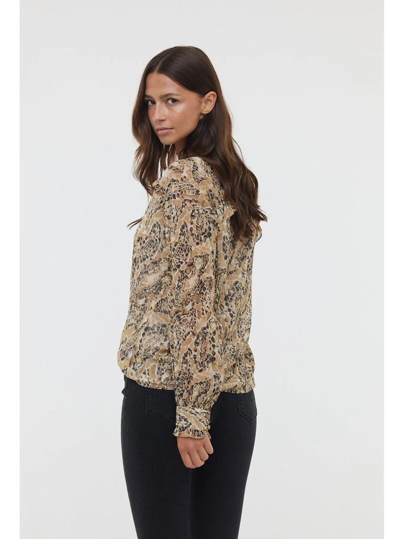 Lee Cooper   Blouse manches longues polyester regular MIDENA   Beige