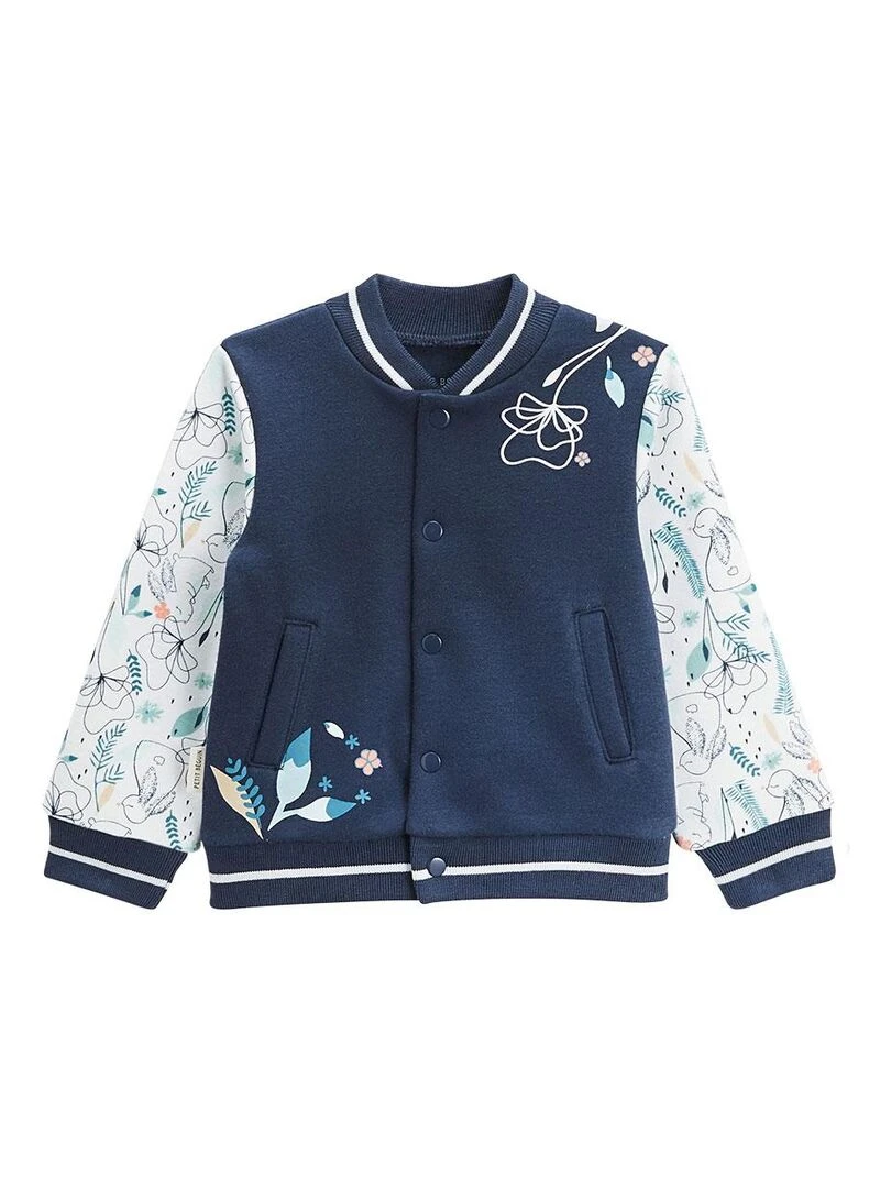 Veste teddy bébé en molleton Misscerise Bleu