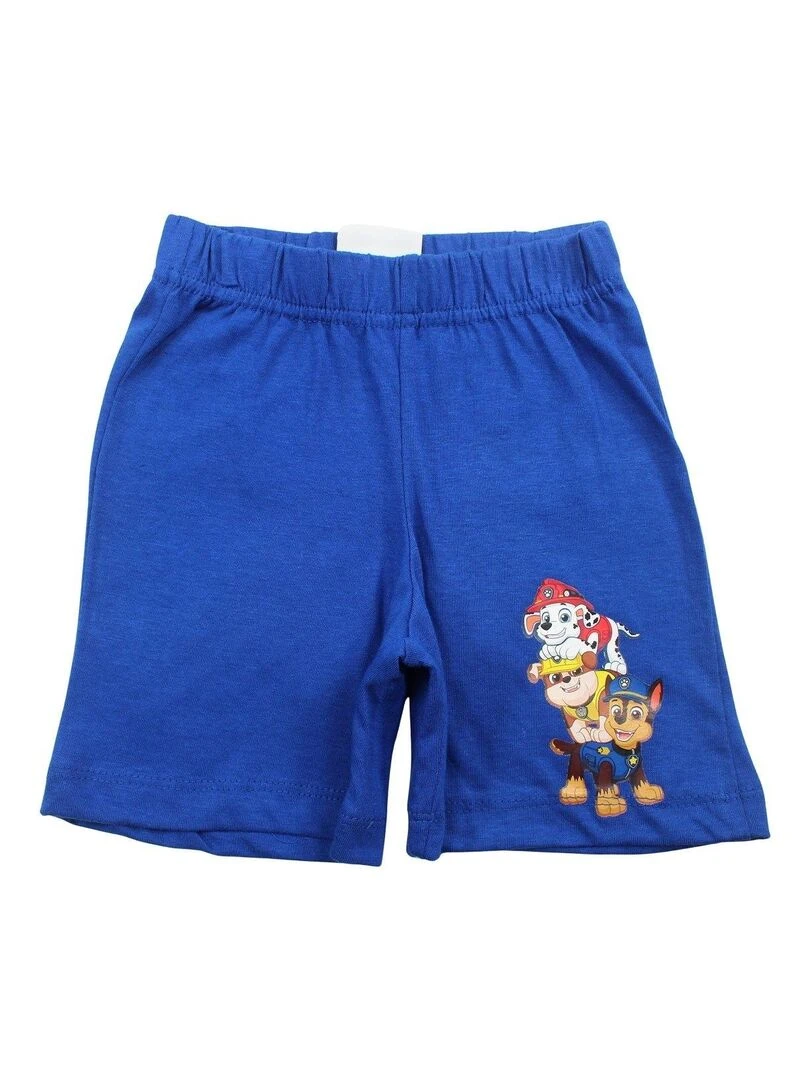 Paw Patrol   Ensemble T shirt short garçon Imprimé La Pat' Patrouille   Bleu marine