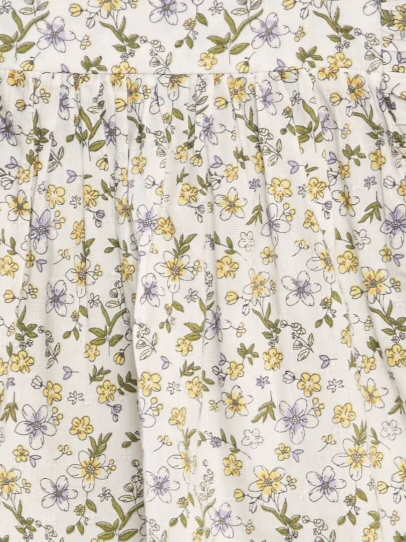 Blouse avec broderie   Blanc/vert/jaune