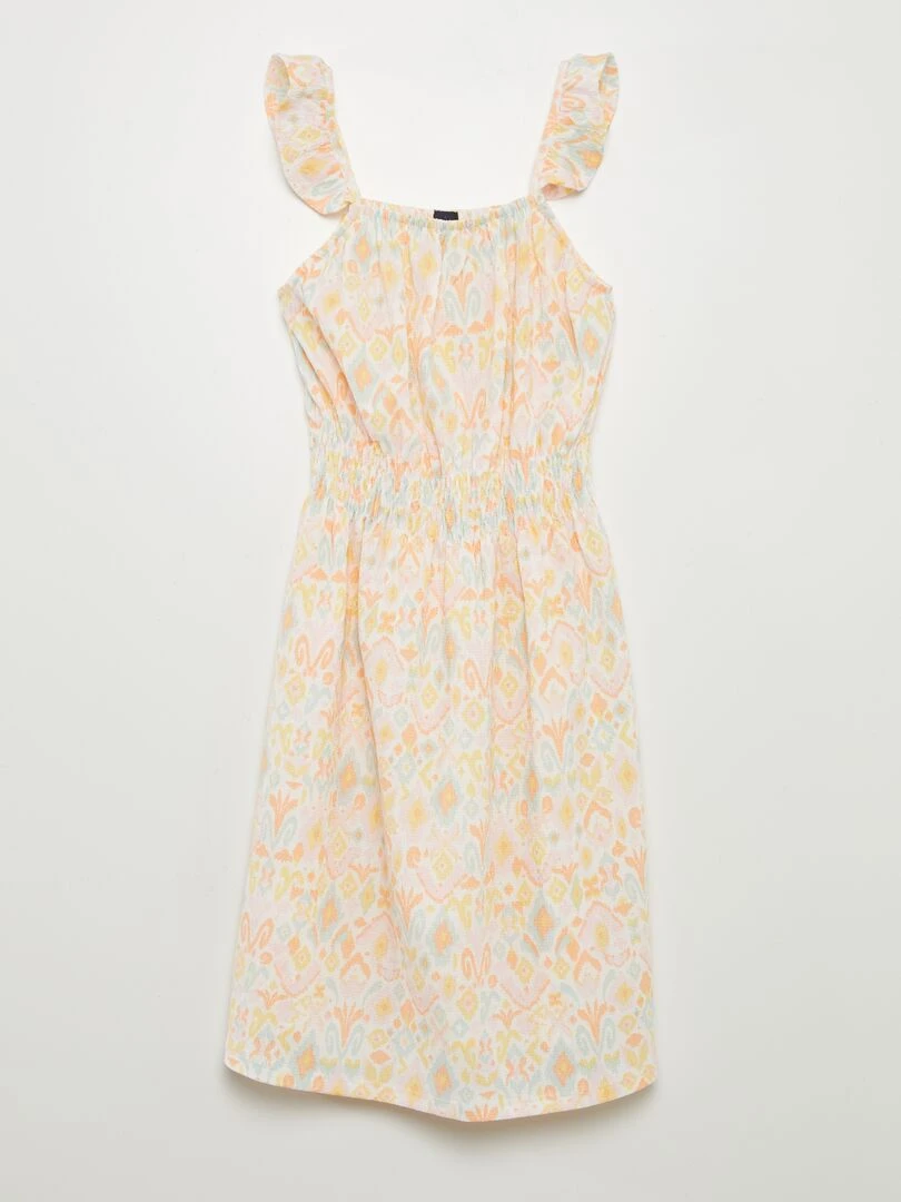 Robe légère imprimée Blanc