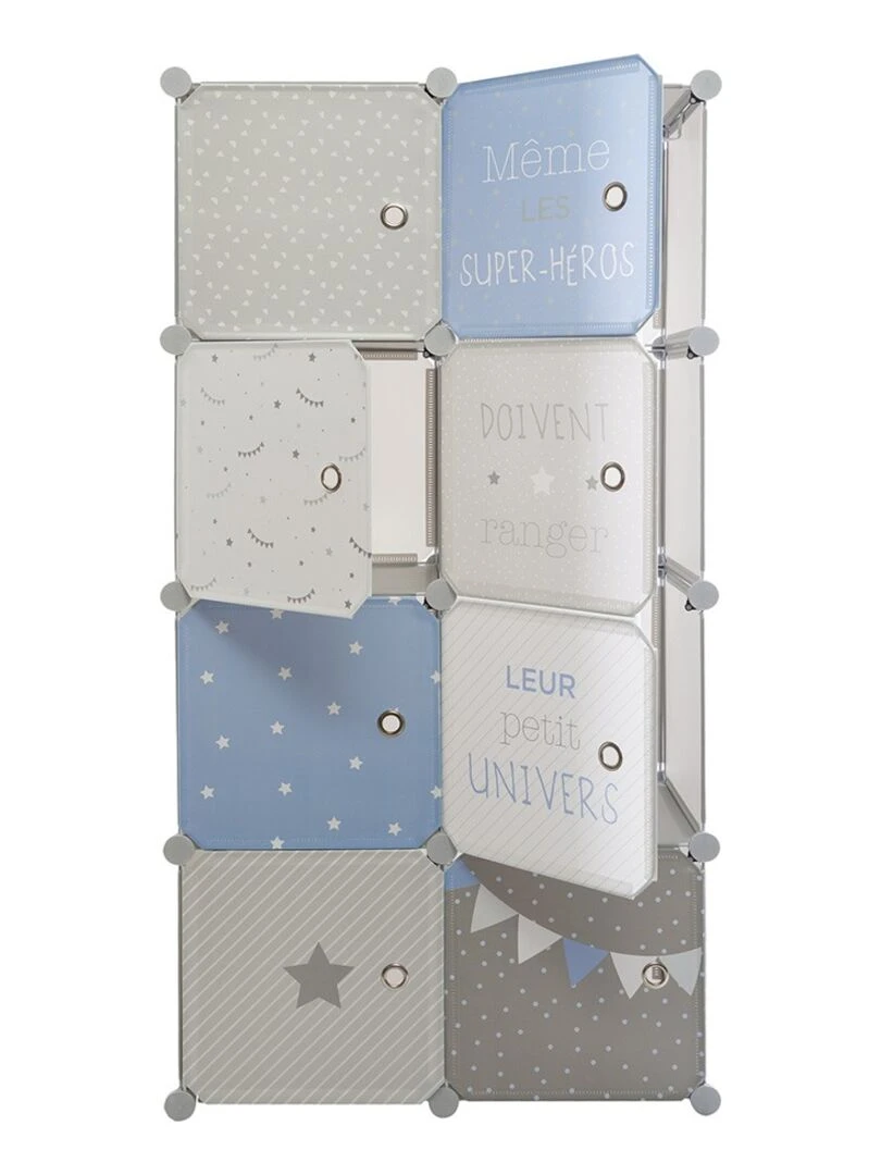 Rangement penderie bleu pour enfant Bleu