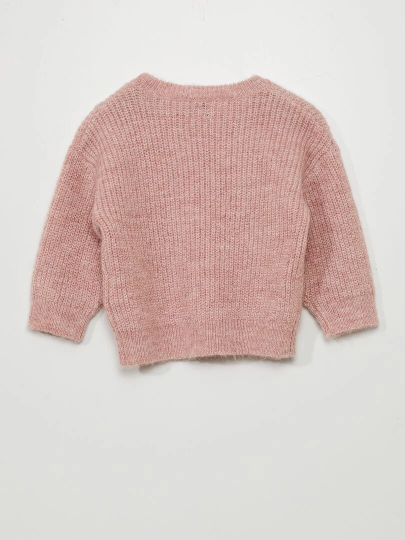 Pull en maille fantaisie   Rose