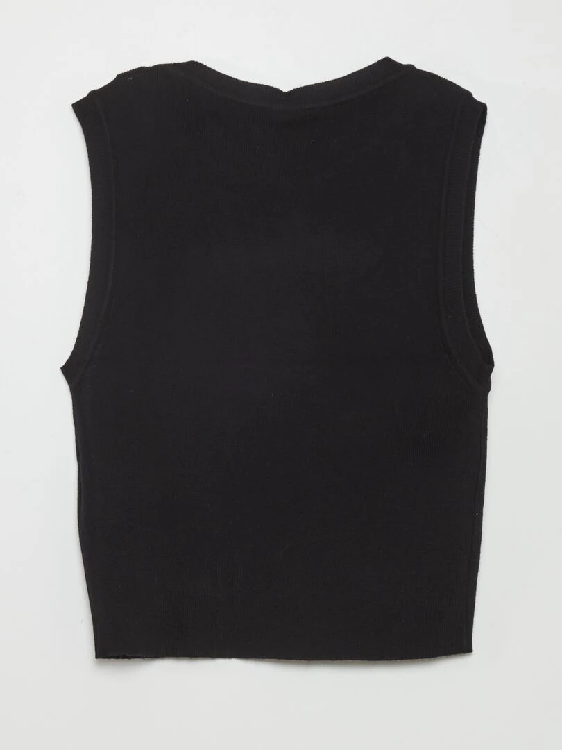 T shirt sans manches noir