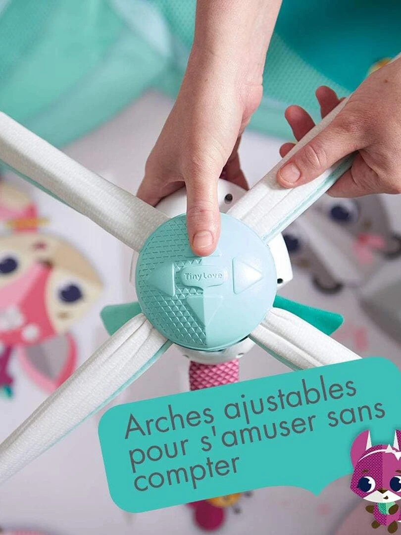 Tiny Love Sunny Day Tapis d'Eveil Bébé Musical Arches ajustables Dès la naissance Tiny Princess Rose