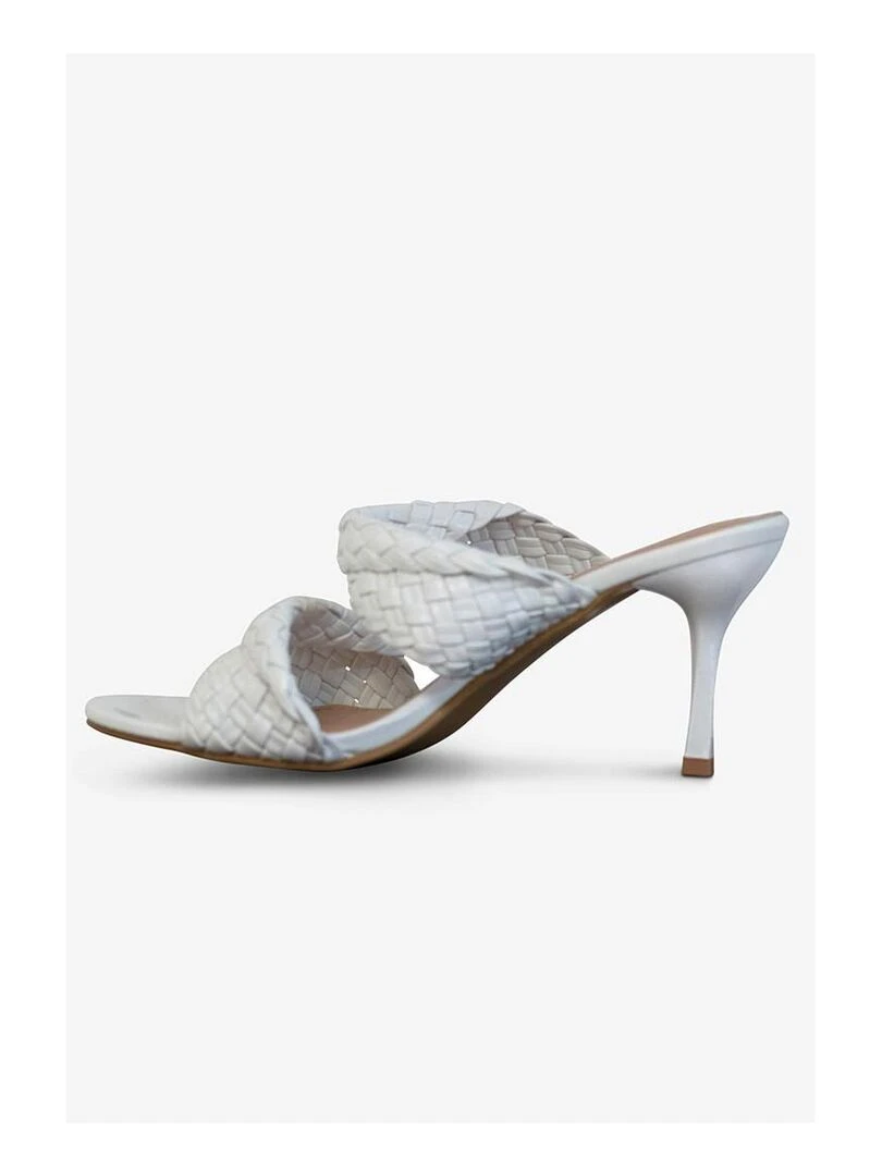 Mules compensées Kebello   Blanc Blanc