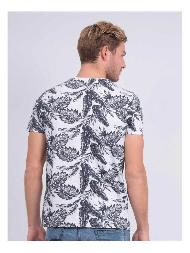 T shirt col rond pur coton NETOMAN Bleu marine