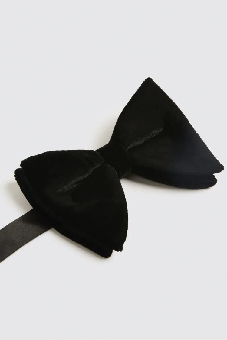 Black Floppy Velvet Bow Tie Buy Online at Moss