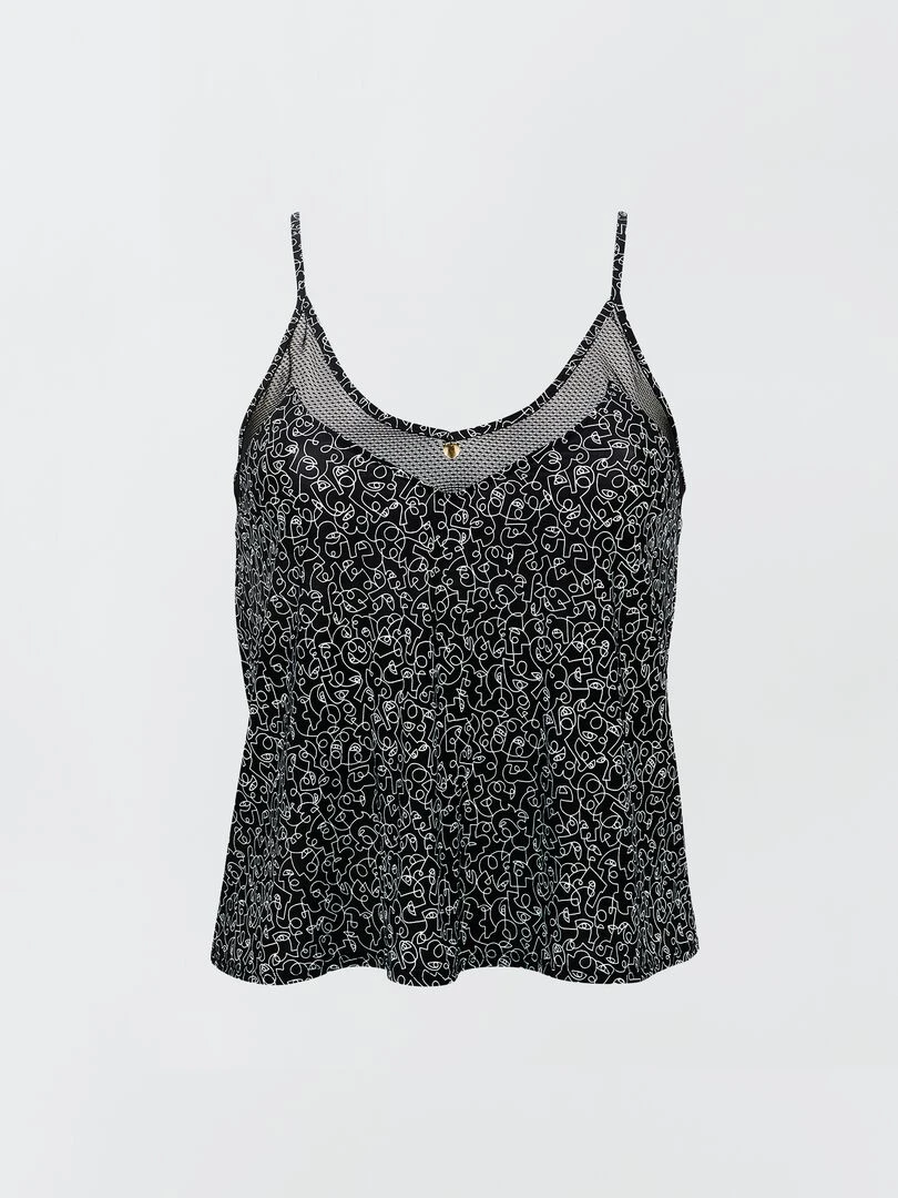 Débardeur pyjama 'Billet Doux'   Noir