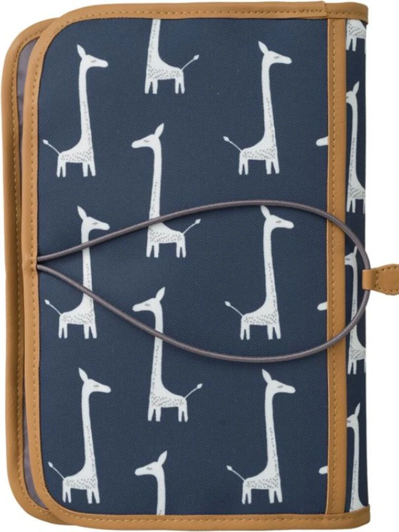 Pochette de change Girafe Bleu