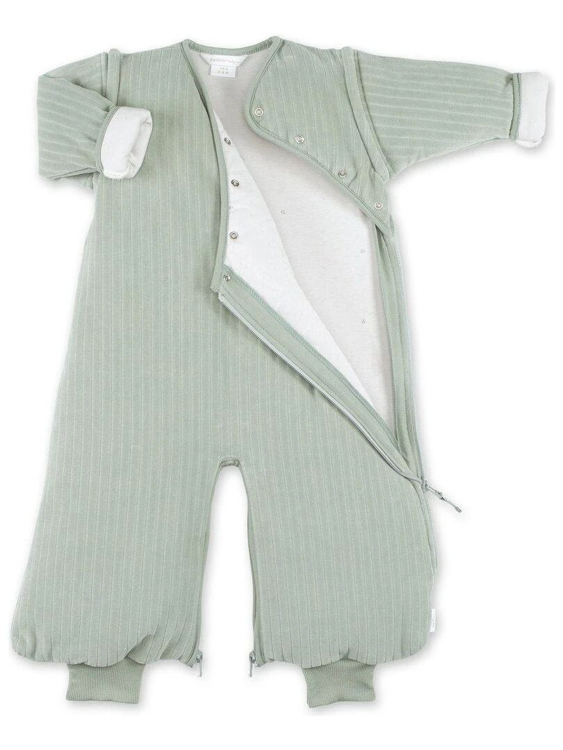 Bemini Gigoteuse jambes séparables Pady velvet et jersey Vert pistache