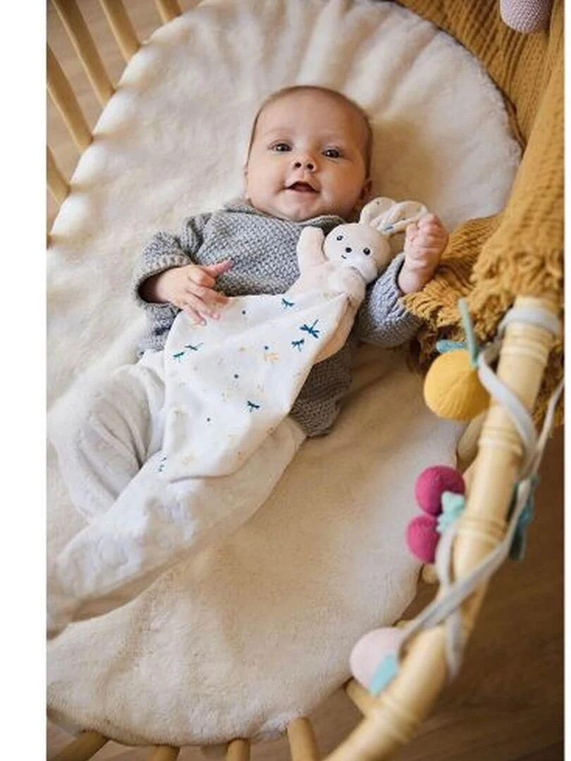 Carre Douceur Doudou Lapin Blanc Delicat   N/A