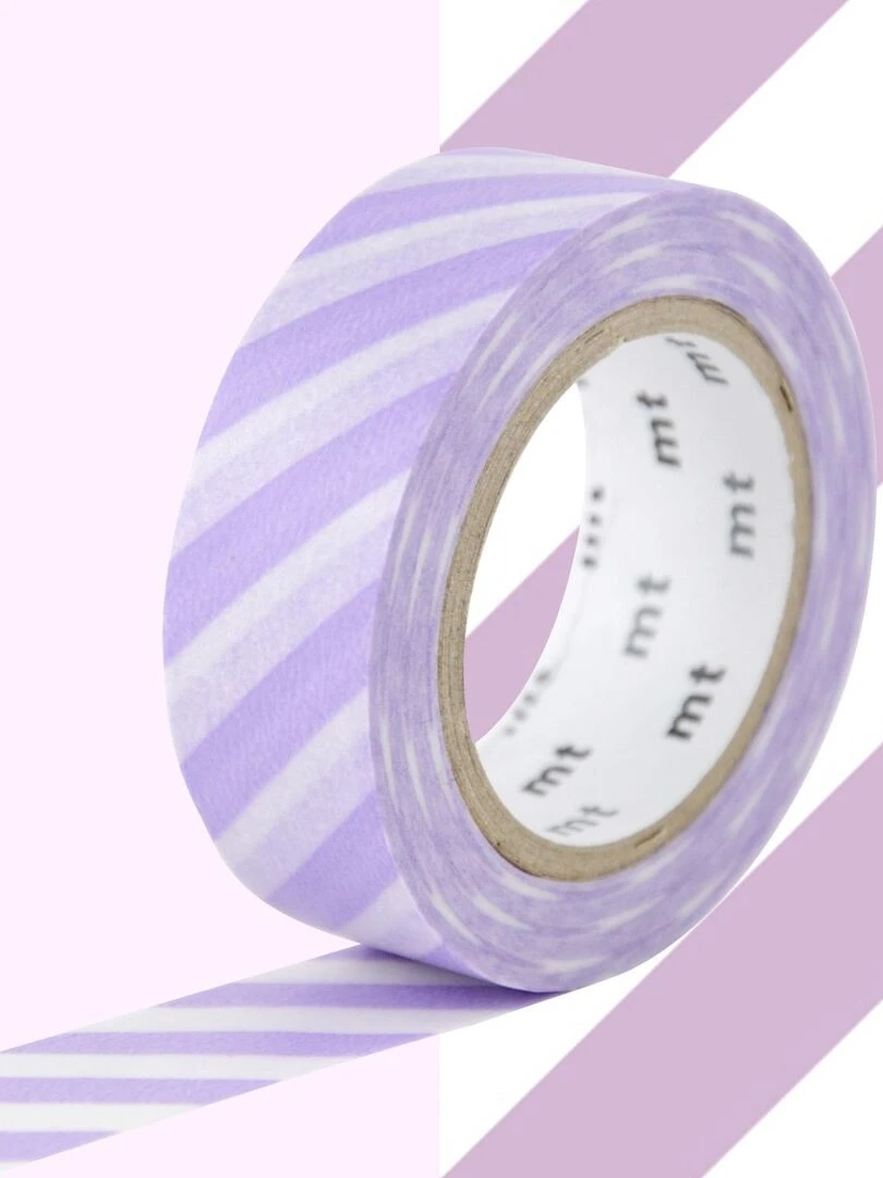 Masking tape à rayures Lilas 1 5 cm x 7 m N/A