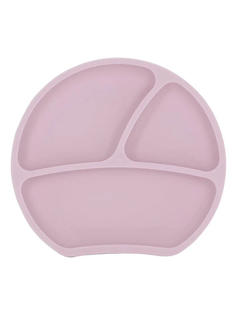 Assiette ventouse en silicone Rose pâle
