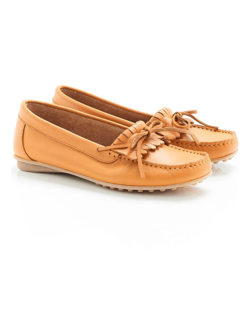 Mocassins à franges Damart Moutarde