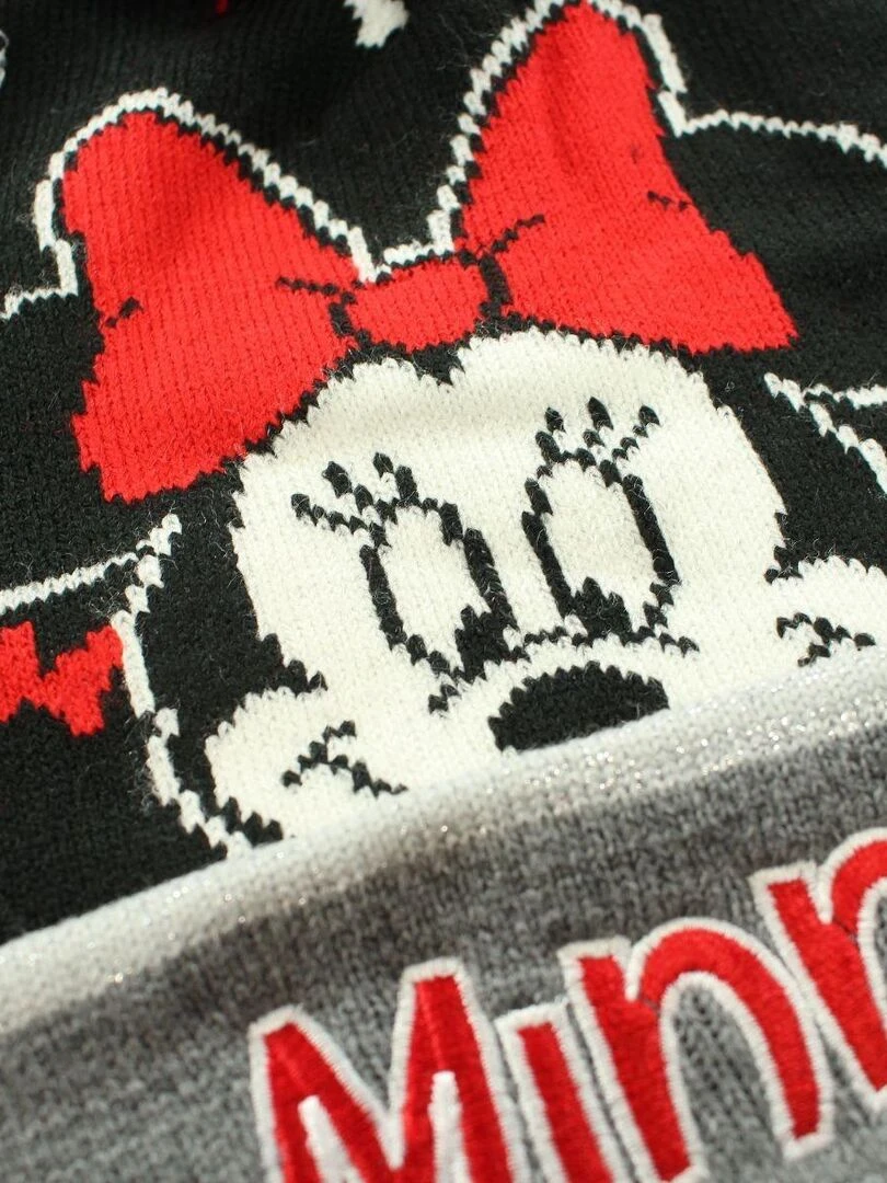 Disney   Bonnet fille imprimé Minnie   Noir