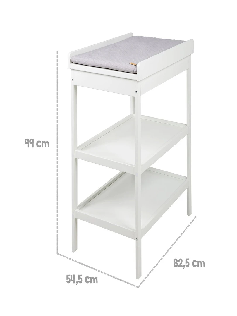 ROBA Table À Langer + Matelas À Langer Gris Piqué "roba Style"   Blanc