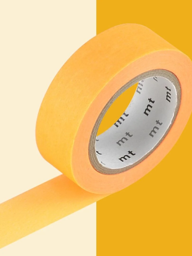 Masking tape unicolore Orange fluo 1 5 cm x 7 m N/A