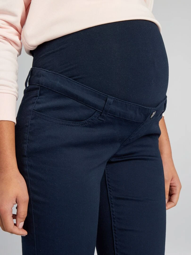 Pantalon en twill de grossesse   Bleu