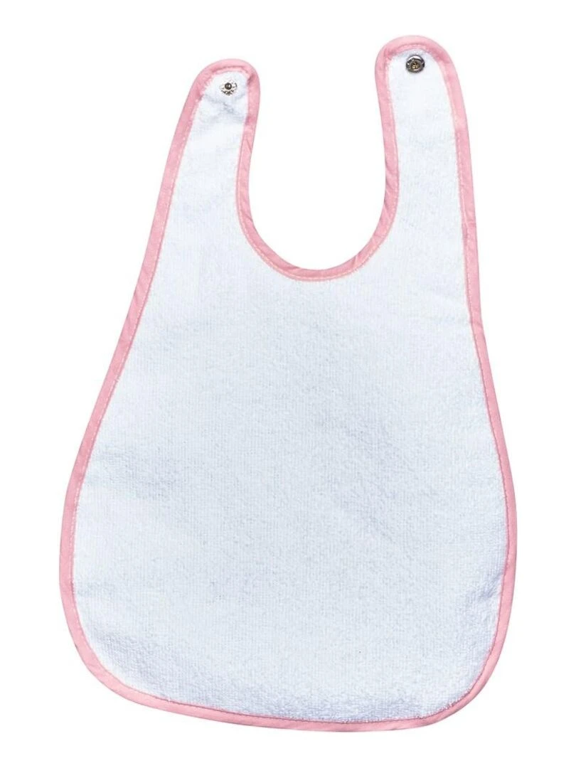 Bavoir plastifié avec récupérateur SAUTHON Blanc Rose