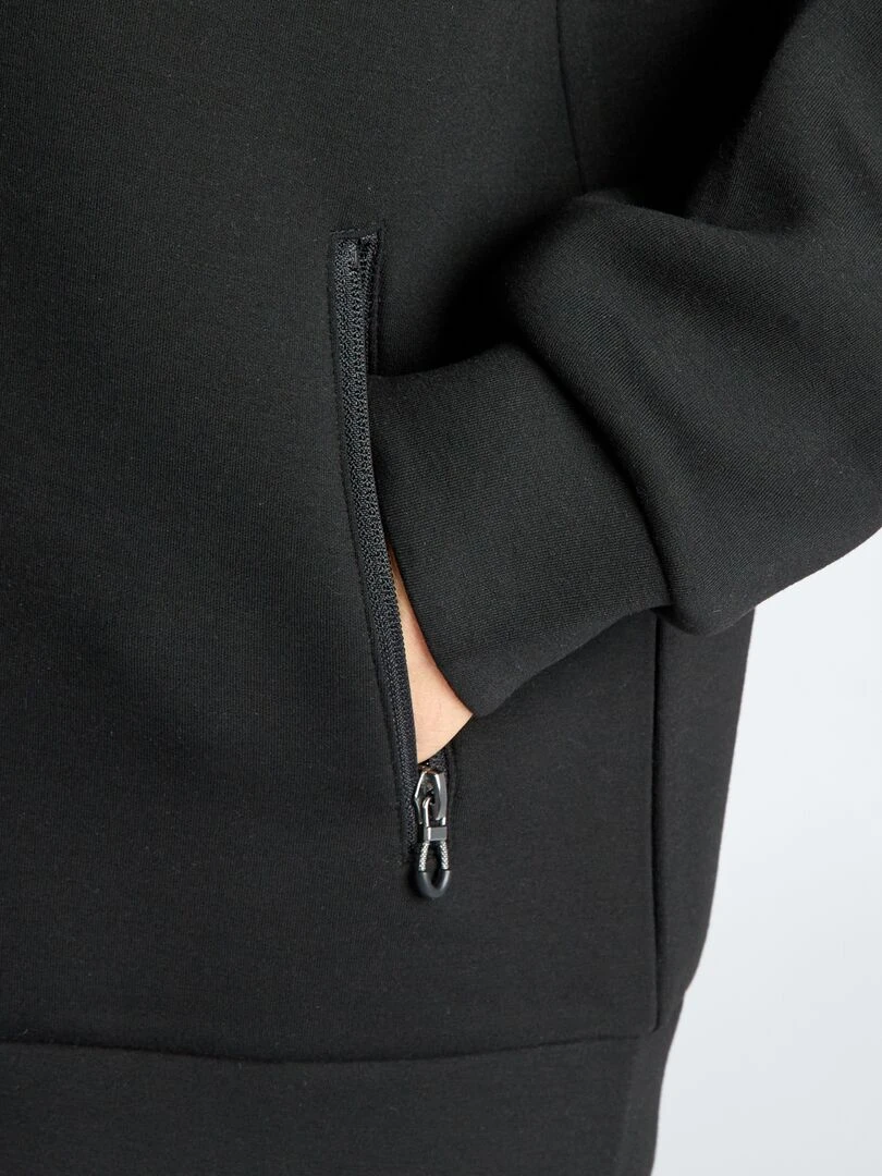 Sweat néoprène à capuche   Noir