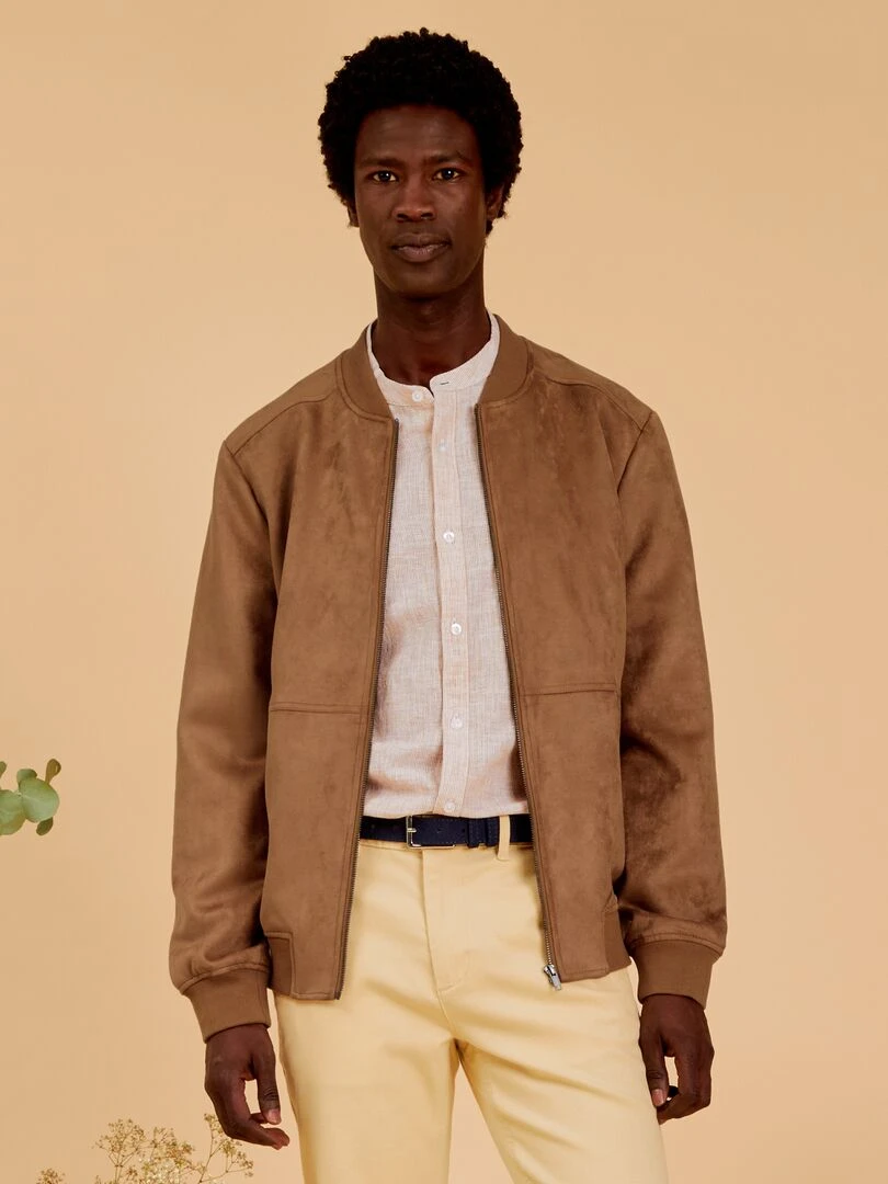 Blouson en suédine   Camel