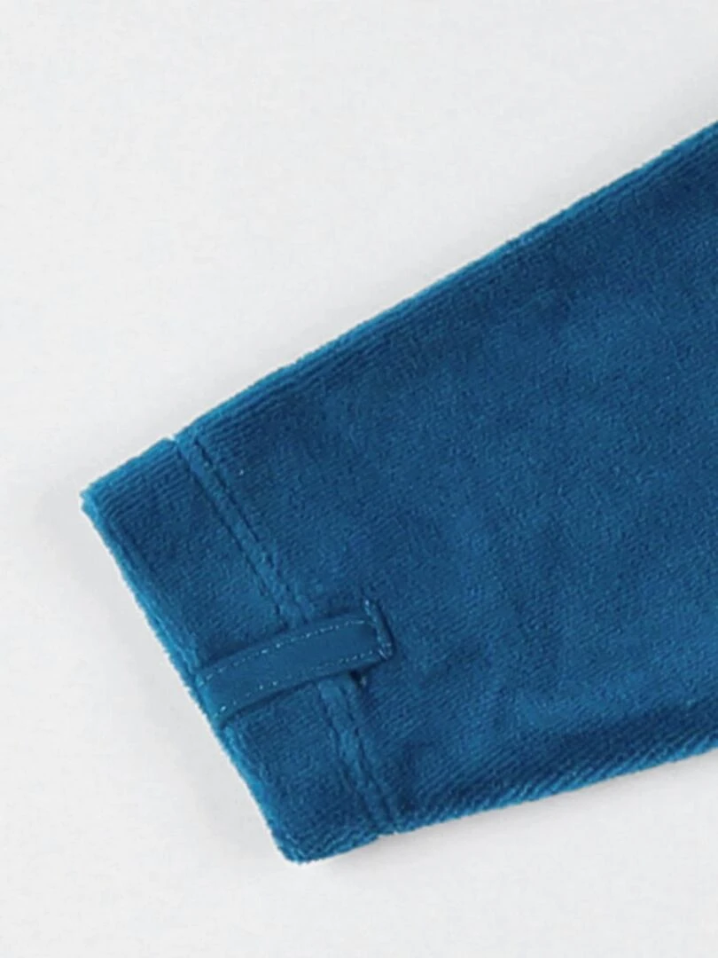 Pyjama 1 pièce rhinocéros en velours  canard   Noukie's   Bleu