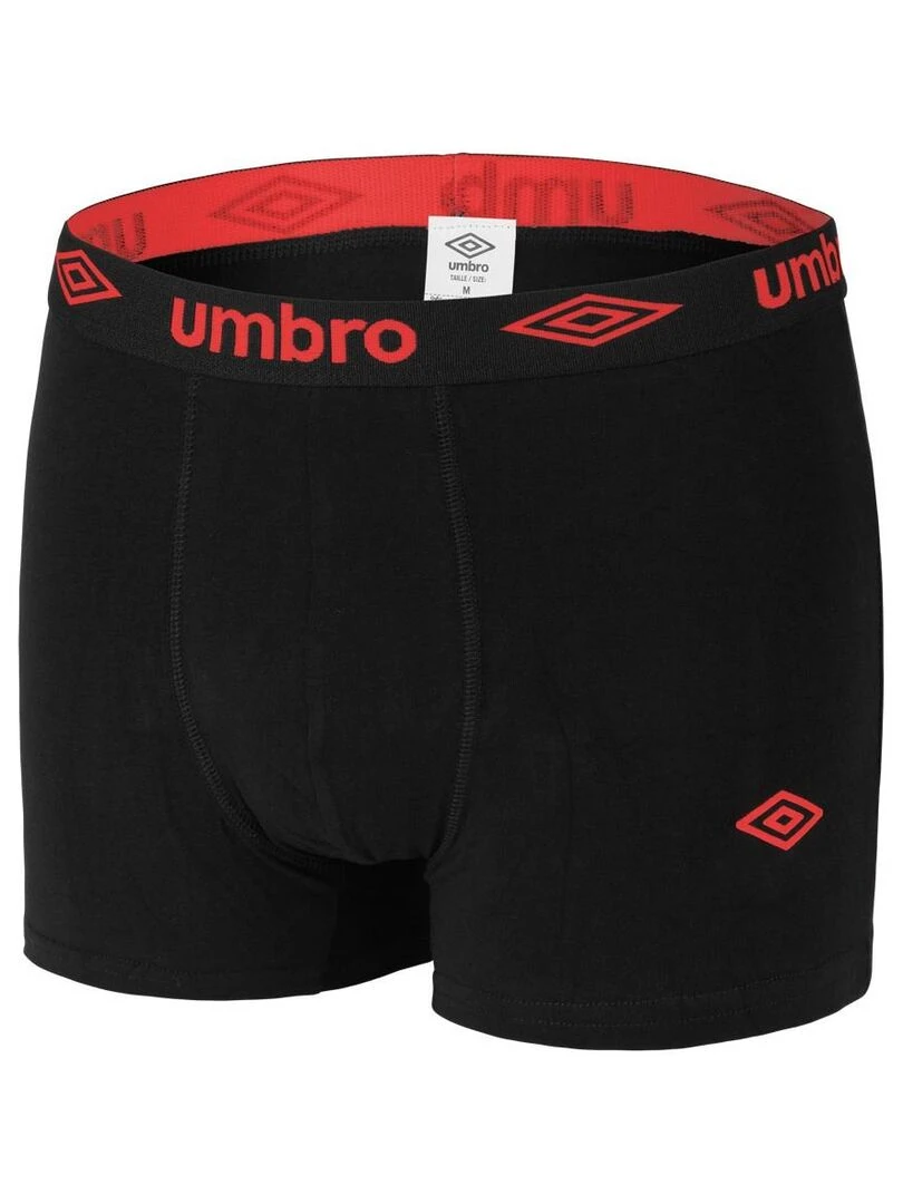 Lot de 8 Boxers coton homme Uni Umbro   Noir