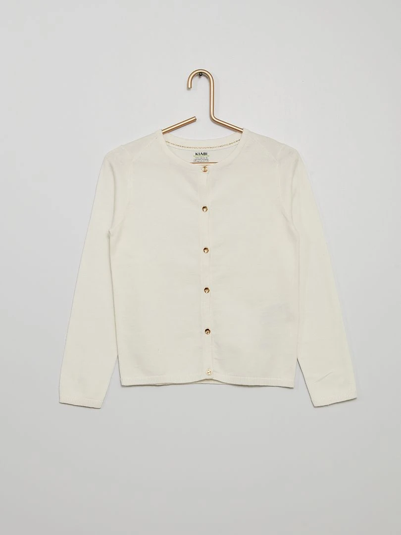 Gilet en maille fine   blanc