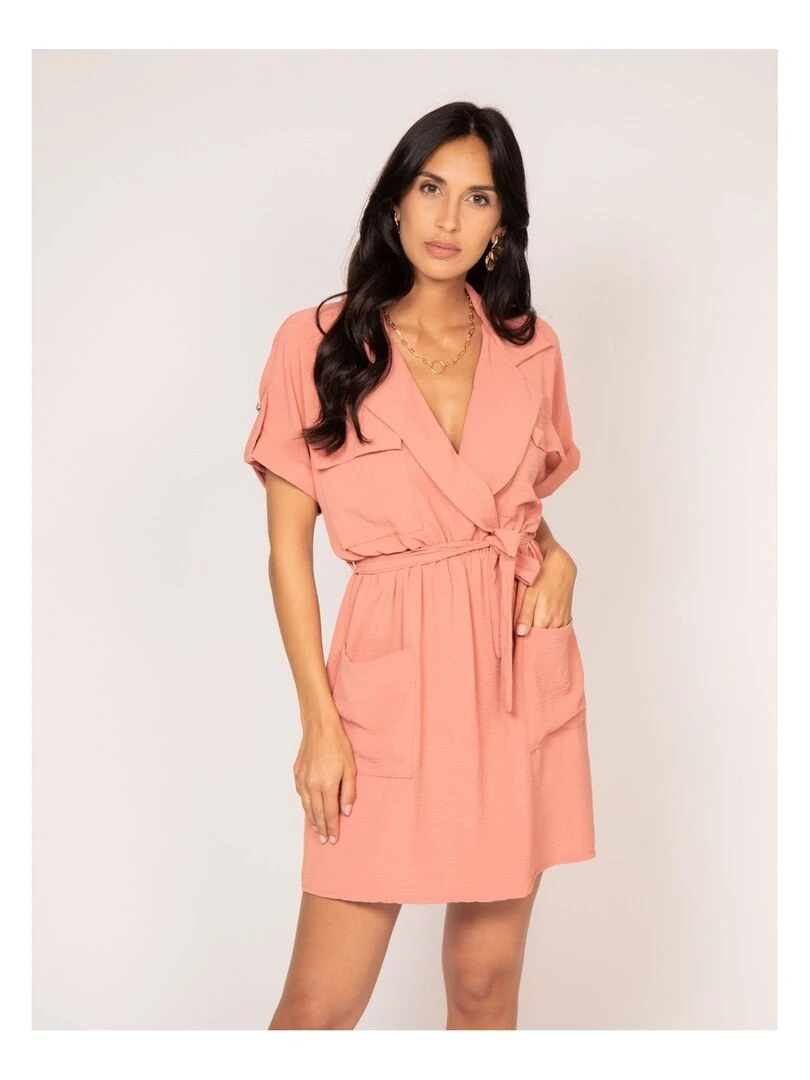 Robe courte IJOLY Orange corail