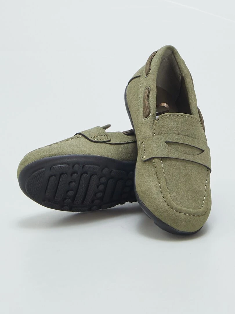 Mocassins façon bateau   Kaki