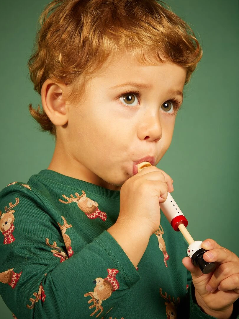 T shirt de Noël avec cerf   Vert